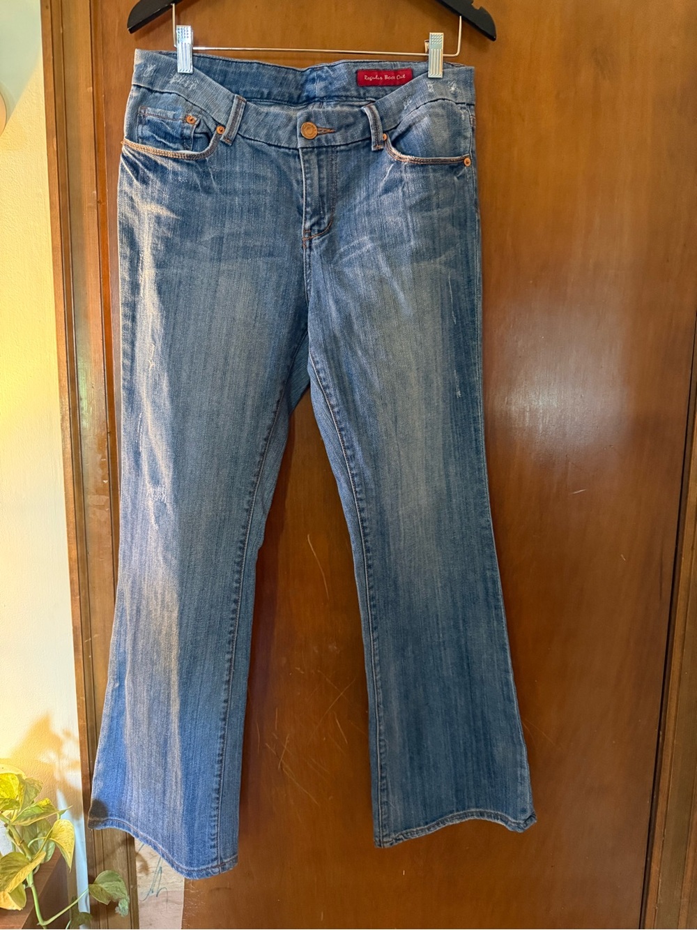 Seven7 Women's Blue Flare Jeans